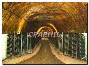 Postcard Modern Champagne A gallery of 500,000 bottles in Chapagne Caves Merc...