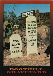 Boothill Graveyard Tombstone AZ Arizona Tom McLaury Clanton Unused Postcard F20