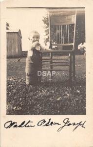 C32/ Greensprings Ohio Postcard Real Photo RPPC 1914 Cute Child Chair Farm