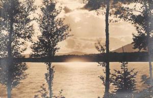 Rangeley Lakes Maine Yorks Log Village on Loon Lake real photo pc Z50963