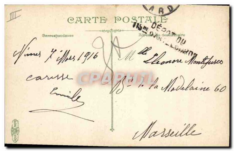 Old Postcard Army straw Distribution