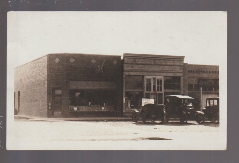 Oldham SOUTH DAKOTA RPPC 1924 MAIN STREET Stores nr Lake Preston Ramona SD