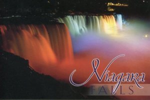 NEW YORK: Niagara Falls At Night