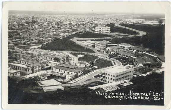 RPPC Vista Parcial-Hospital Lea Guayaquil, Ecuador, Standard size Real Photo.