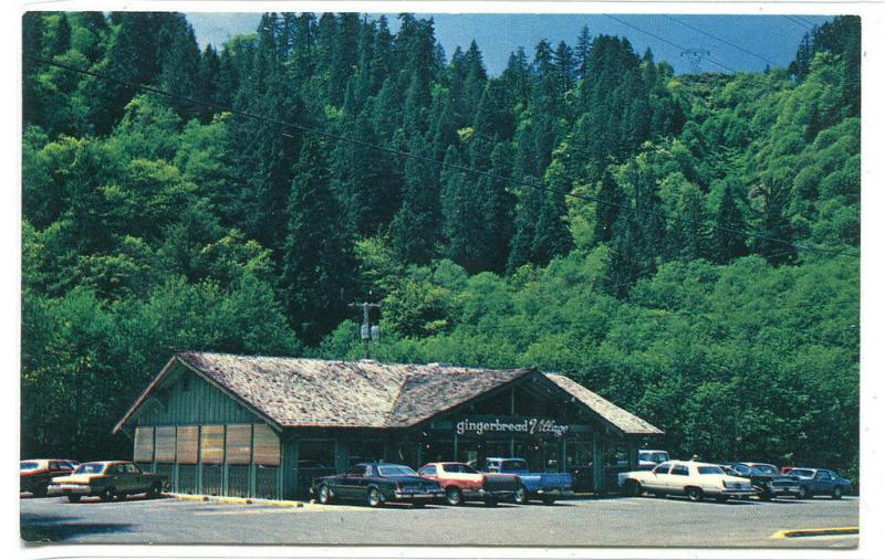 Gingerbread Village Restaurant Hwy 126 Mapleton Oregon postcard