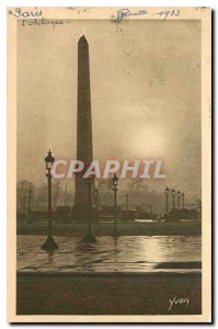 Old Postcard The Obelisk Paris Concorde Square