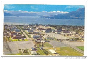 Aerial view of University of British Columbia, Canada, 40-60s