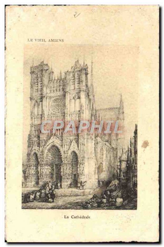 Old Postcard The Old Amiens Cathedrale