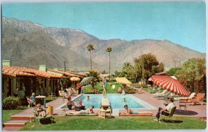 1950s Bud Herman Vista Del Sol Hotel Palm Springs, CA San Jacinto Postcard F223