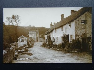 Devon BRANSCOMBE showing Cottages & St Winifreds Church - Old RP Postcard