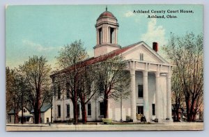 J97/ Ashland Ohio Postcard c1910 Ashland County Court House 332