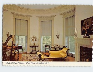 Postcard Nathaniel Russell House, Music Room, Charleston, South Carolina