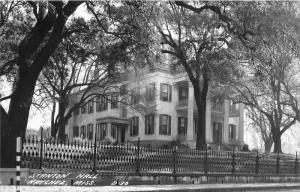 Natchez Mississippi~Stanton Hall (Belfast)~Iron Fence along Sidewalk~1940s RPPC