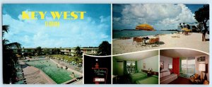 KEY WEST, Florida FL ~ Roadside HOLIDAY INN Motel c1960s ~ 3½x9  Postcard 