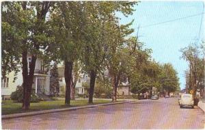 Typical, Residential Street in Huntindon, Quebec, 1963 Chrome