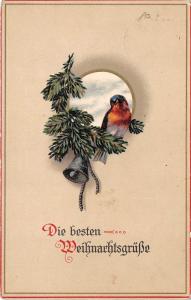 BG14643 bird fir branch bell christmas  weihnachten  germany