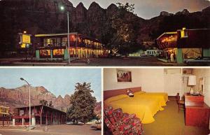 Springdale Utah Pioneer Lodge Multiview Vintage Postcard K41777