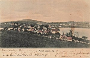 MT VERNON MAINE~LAKE MINNEHONK-PANORAMA VIEW-1900s ANTIQUE POSTCARD