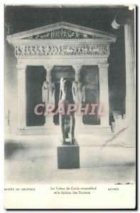 Greece Greece Museum of Delphi Postcard The Old Treasury of Knidos and recons...