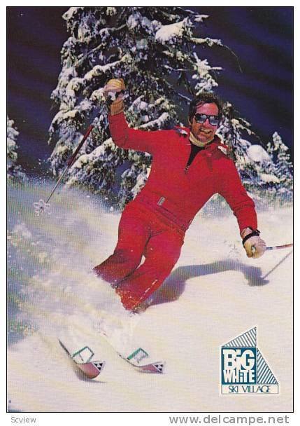 Skiing at Big White Ski Village, Kelowna, British Columbia, Canada, 50-70's