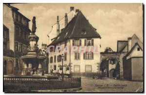 Old Postcard Colmar LE. Part Rosselmann beim Denkmal