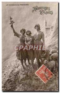 Holidays - Happy Easter - The Song of Spring - Old Postcard