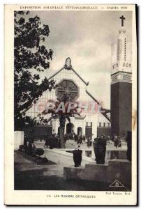 Old Postcard Exposition Coloniale Internationale Paris 1931 Catholic missions