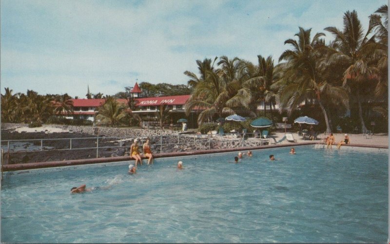 Postcard Swimming Pool Kona Inn Kailua Island Hawaii HI