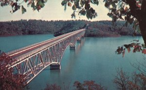 Vintage Postcard 1956 New Niangua Bridge Over Lake of Ozarks Missouri MO