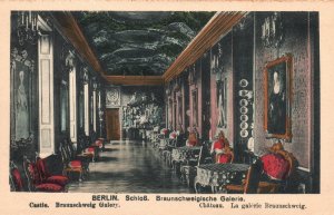 Vintage Postcard Castle Braunschweig Gallery Chateau La Galerie Berlin Germany