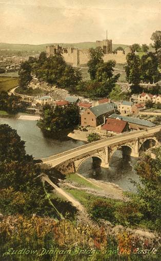 UK - England, Ludlow, Ludlow Dinham Bridge & Castle