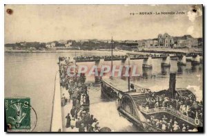 Postcard Old New Jetee Royan Boat