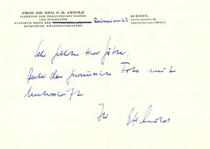 Dr OH Arnold Essen Germany Doctor Psychotropic Drugs Signed Letter