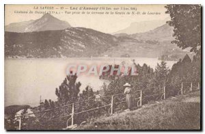 Postcard Old Savoy Lake Annecy Castle Duingt XV S view from the terrace of th...
