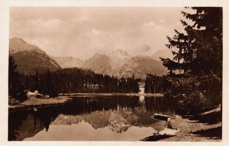 Slovakia Vysoké Tatry Nové Štrbské Pleso Vintage RPPC C252