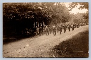 J87/ Mount Pleasant Ohio RPPC Postcard c1910 Steubenville City Band Parade 1901