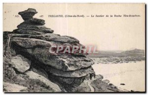 Old Postcard Tregastel The Path of the Rock Tire Bouchon