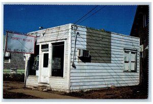 Peoria Illinois IL Postcard Poverty Motors Shop Exterior Scene c1960's Vintage