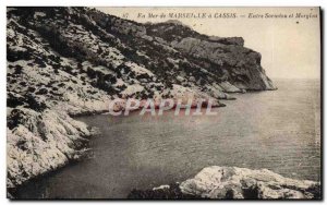 In Old Postcard Sea Marseille Cassis between Sormiou and Morgiou