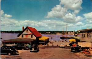 Postcard Maine Boothbay Harbor Brown Bros Shore Dinners Lobster Clams 1950s V180