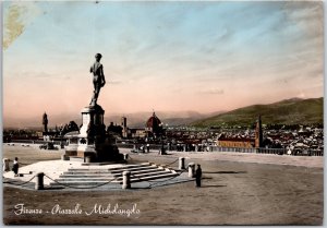 Firenze Piazzale Michelangelo Florence Italy Real Photo RPPC Postcard