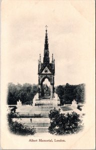 England Albert Memorial London Vintage Postcard C014