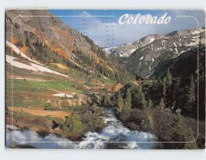 Postcard Colorado Rocky Mountain Stream, Twin Falls, Yankee Boy Stream, Colorado