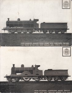 British railway history  Lancashire & Yorkshire trains unit of 2 postcards