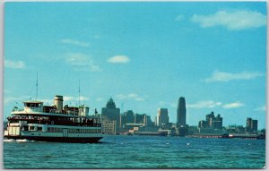 Island Ferry And The Toronto Skyline Toronto Ontario Canada CA Postcard