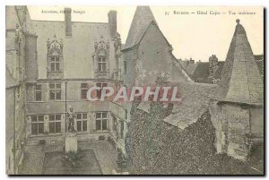 Old Postcard Bourges Hotel Cujus Interior view