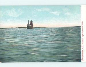 Pre-1907 WHALEBACK LIGHTHOUSE IN THE HARBOR Portsmouth New Hampshire NH G2648