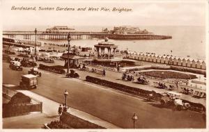 BR94688 bandstand sunken gardens and west pier brighton real photo  uk