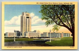 US Navy Medical Center  Bethesda  Maryland   Postcard