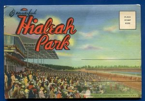 Hialeah Park Race Track Florida Postcard Folder 
